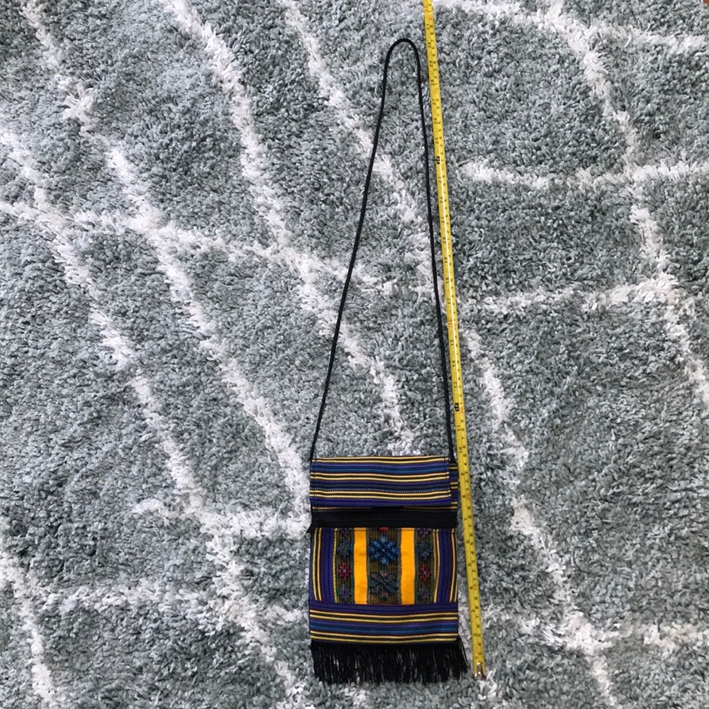 Artisan made 1 of a kind 💙❤️💚Baja print Boho bag - Picture 12 of 13